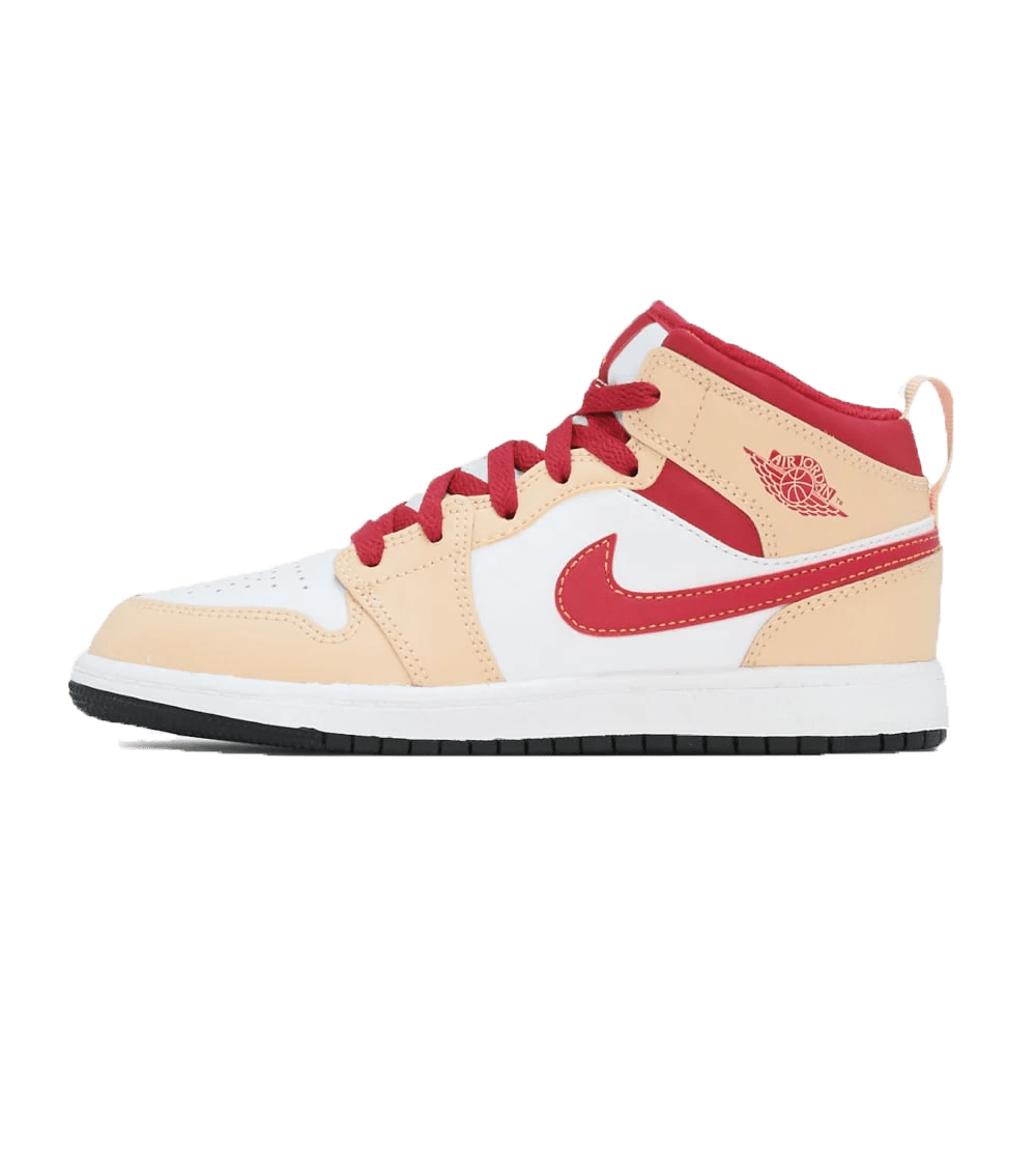 Air Jordan 1 Mid PS 'Light Curry Cardinal Red' — UK 10C | EU 27.5 | US 10.5C — Detail View