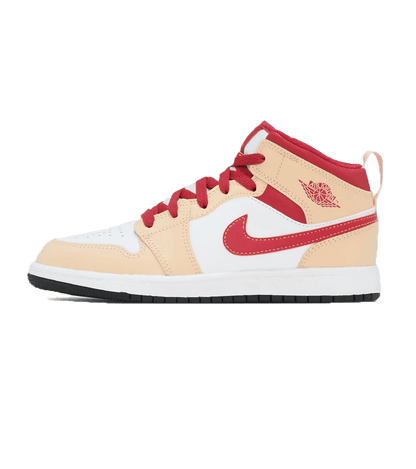 Air Jordan 1 Mid PS 'Light Curry Cardinal Red' — UK 10C | EU 27.5 | US 10.5C — Detail View