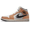 Air Jordan 1 Mid SE 'Brushstroke Paint Splatter' — UK 3 | EU 35.5 | US 3.5 — Front View