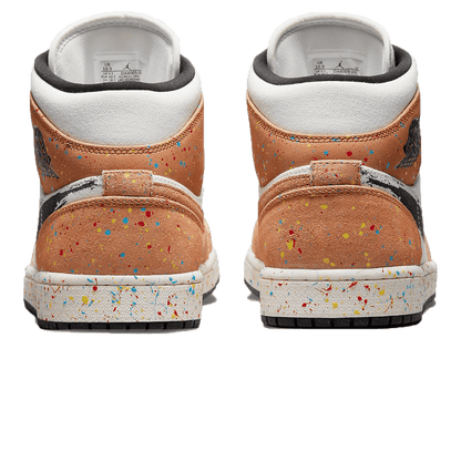Air Jordan 1 Mid SE 'Brushstroke Paint Splatter' — UK 3 | EU 35.5 | US 3.5 — Back View