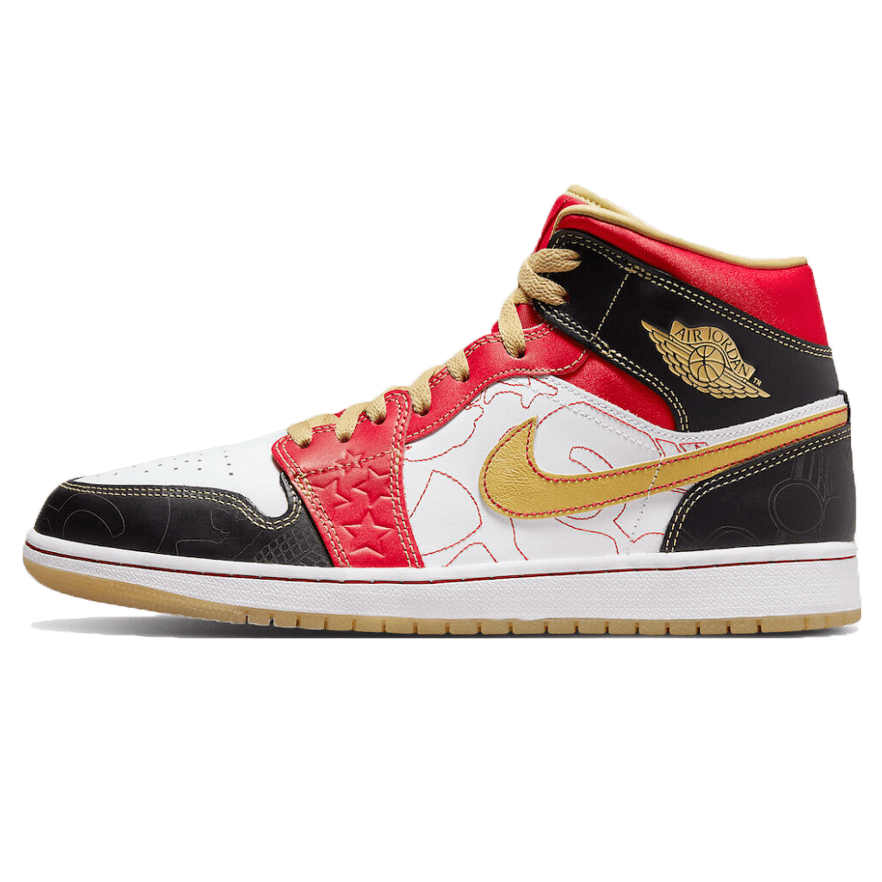 Air Jordan 1 Mid SE GC 'XQ 2022' — UK 3 | EU 35.5 | US 3.5 — Front View