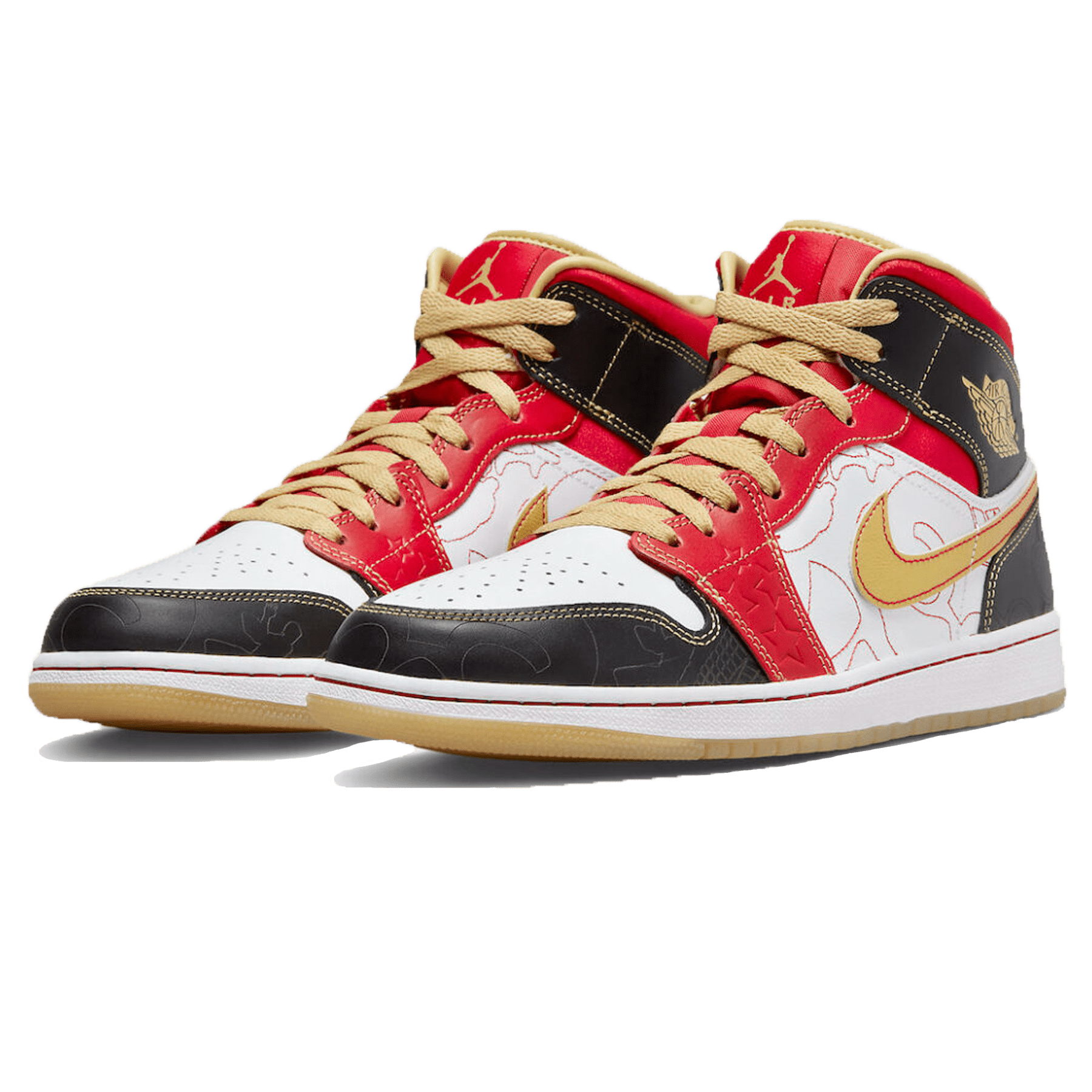 Air Jordan 1 Mid SE GC 'XQ 2022' — UK 3 | EU 35.5 | US 3.5 — Side View