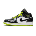 Air Jordan 1 Mid SE GS 'Black Cyber' — UK 13.5 | EU 32 | US 1Y — Front View