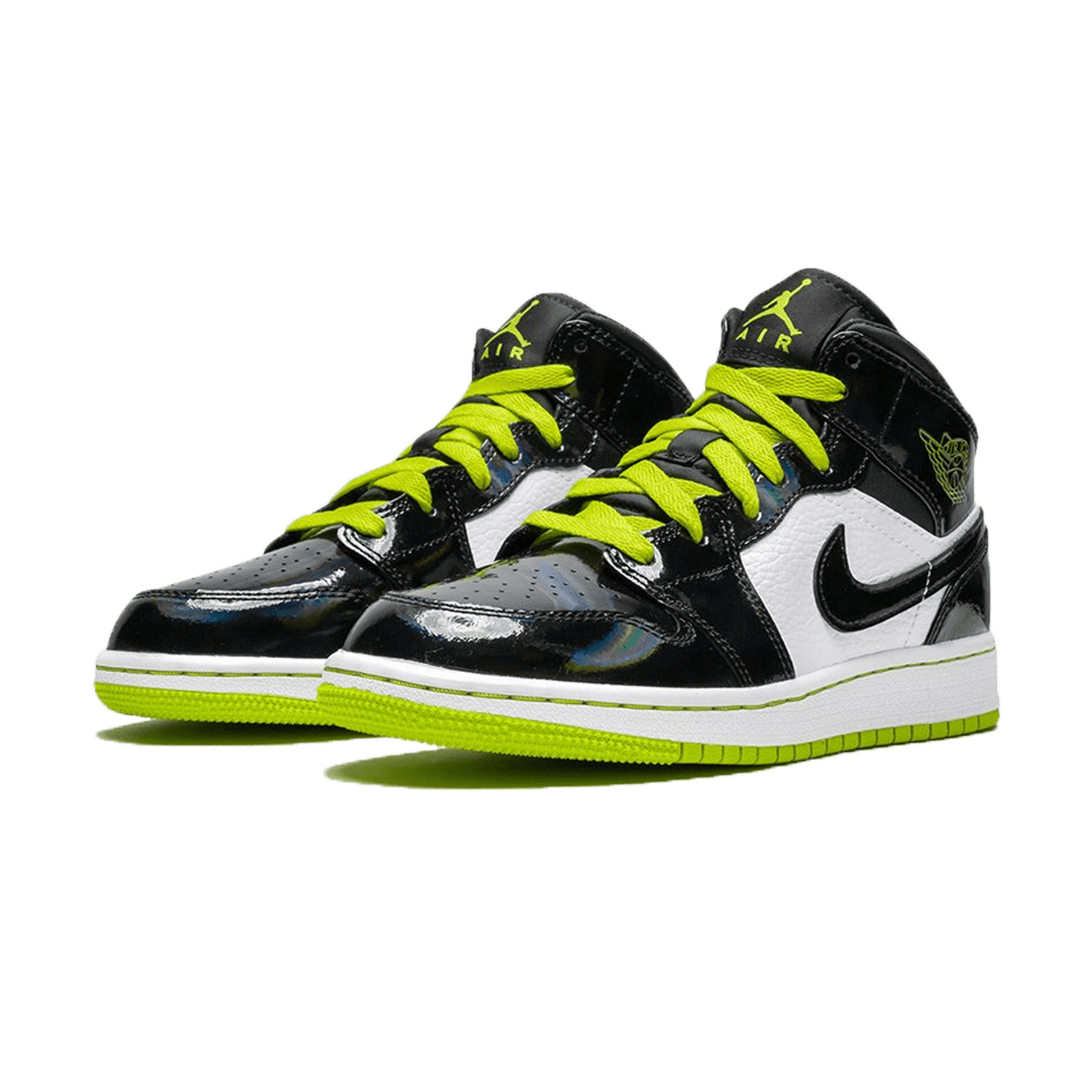 Air Jordan 1 Mid SE GS 'Black Cyber' — UK 13.5 | EU 32 | US 1Y — Side View
