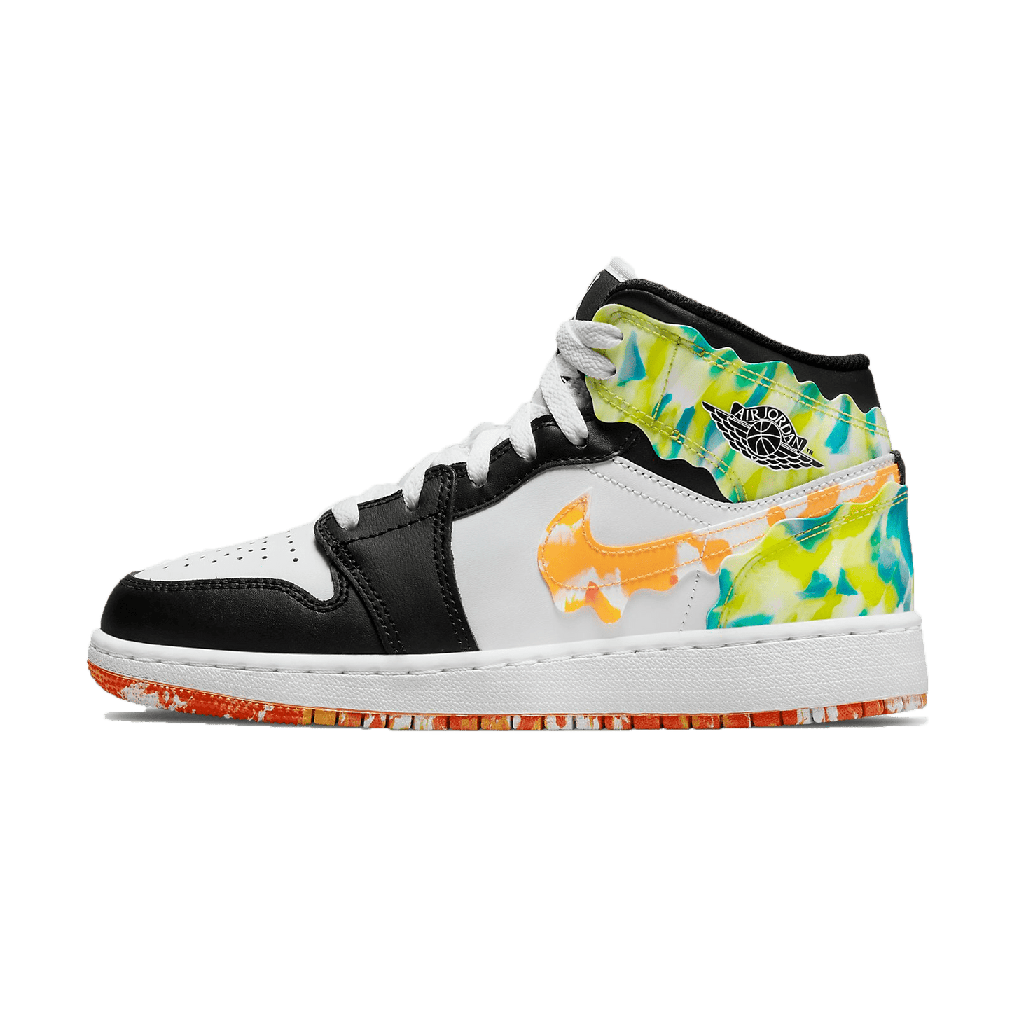 Air Jordan 1 Mid SE GS 'Drip' — UK 13.5 | EU 32 | US 1Y — Front View