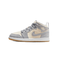 Air Jordan 1 Mid SE PS 'Coconut Milk Particle Grey' — UK 10C | EU 27.5 | US 10.5C — Front View
