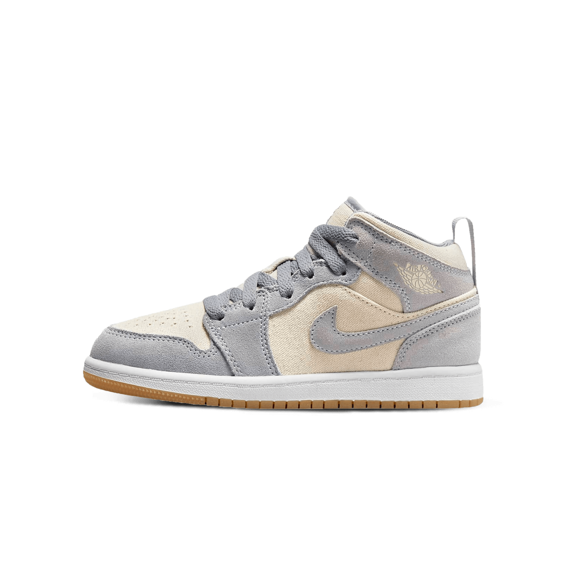 Air Jordan 1 Mid SE PS 'Coconut Milk Particle Grey' — UK 10C | EU 27.5 | US 10.5C — Front View