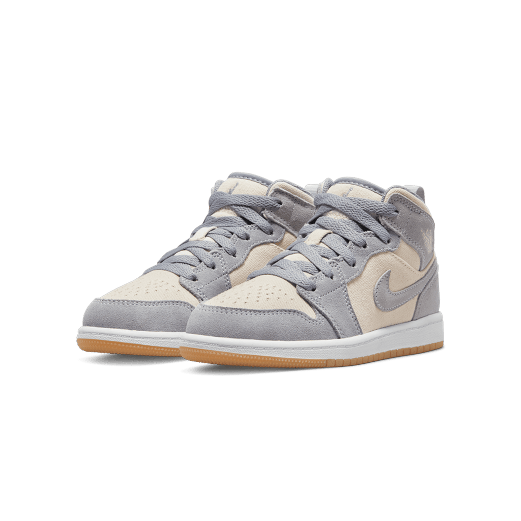 Air Jordan 1 Mid SE PS 'Coconut Milk Particle Grey' — UK 10C | EU 27.5 | US 10.5C — Side View