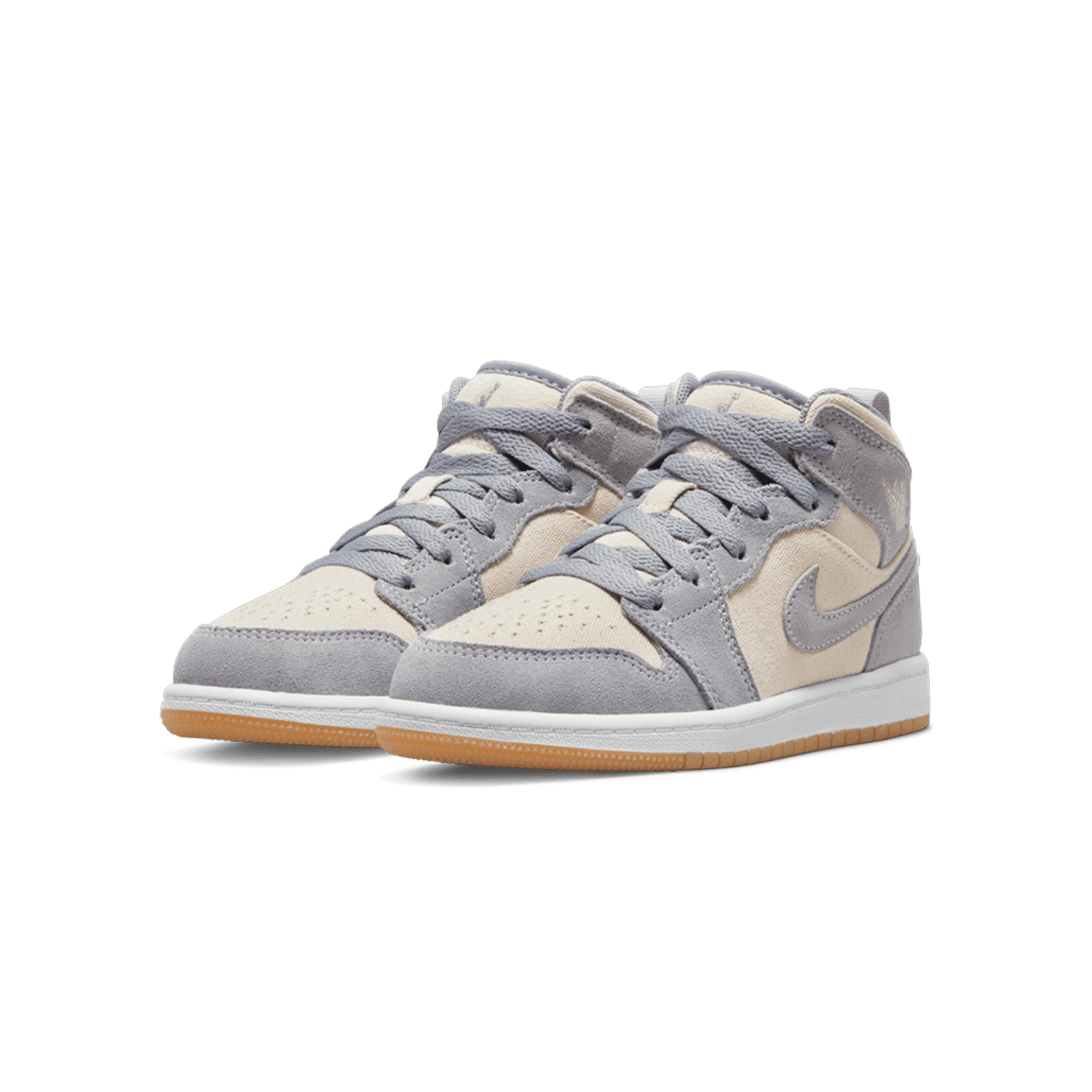 Air Jordan 1 Mid SE PS 'Coconut Milk Particle Grey' — UK 10C | EU 27.5 | US 10.5C — Side View