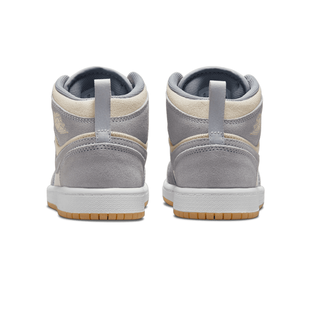 Air Jordan 1 Mid SE PS 'Coconut Milk Particle Grey' — UK 10C | EU 27.5 | US 10.5C — Back View