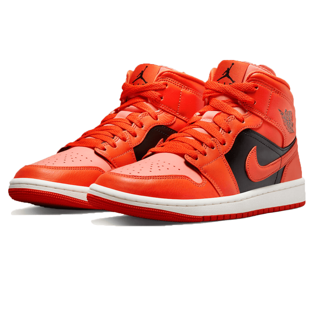 Air Jordan 1 Mid SE 'Rush Orange' — UK 3 | EU 35.5 | US 3.5 — Side View