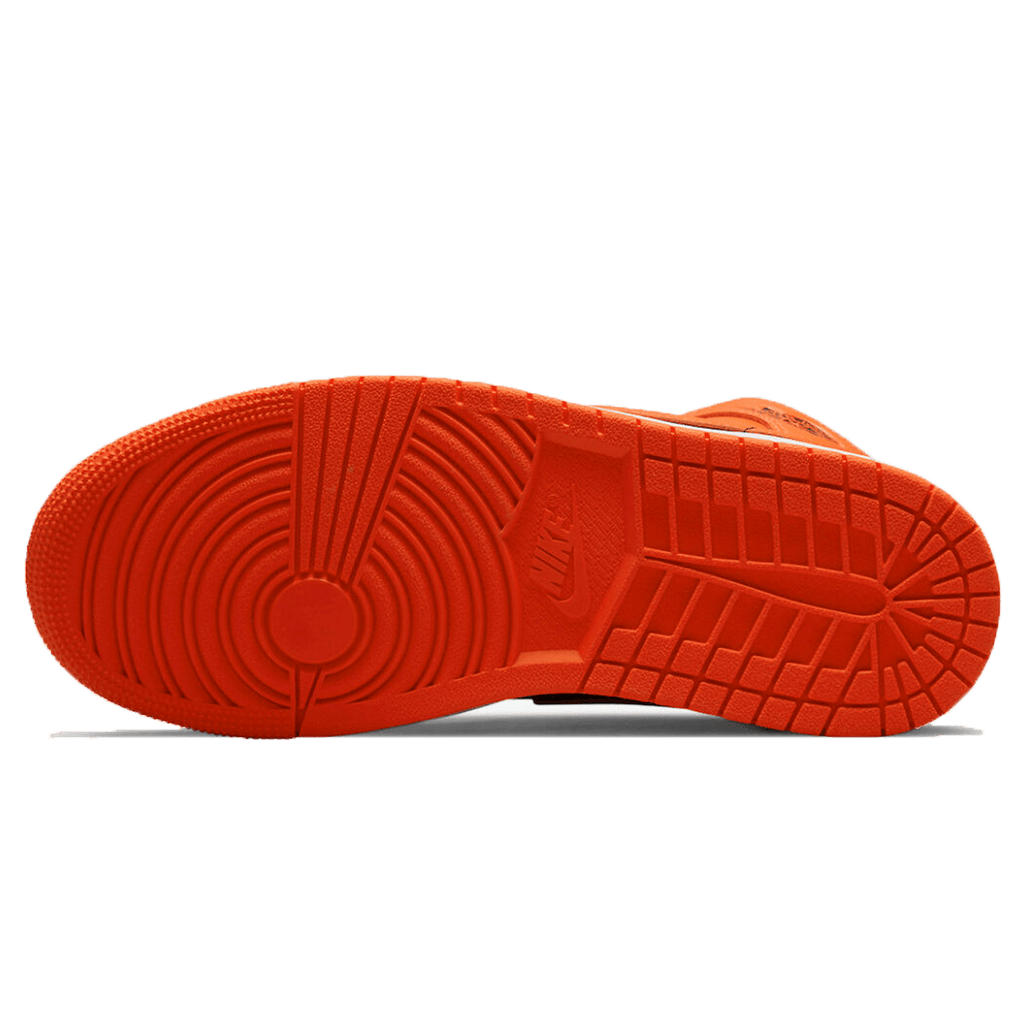 Air Jordan 1 Mid SE 'Rush Orange' — UK 3 | EU 35.5 | US 3.5 — Top View