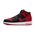 Air Jordan 1 Mid SS GS 'Black + Red = Bred' — UK 13.5 | EU 32 | US 1Y — Front View