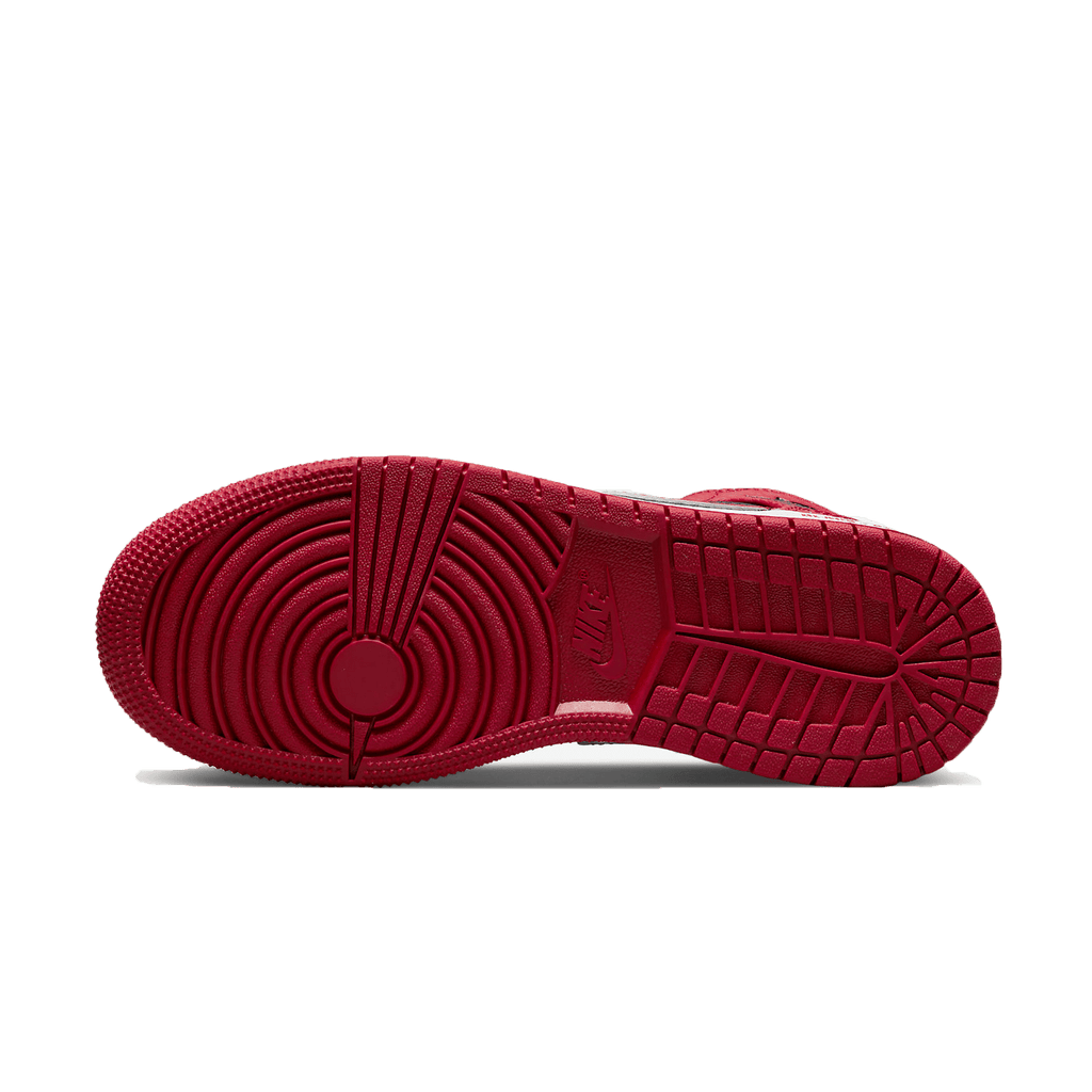 Air Jordan 1 Mid SS GS 'Black + Red = Bred' — UK 13.5 | EU 32 | US 1Y — Top View