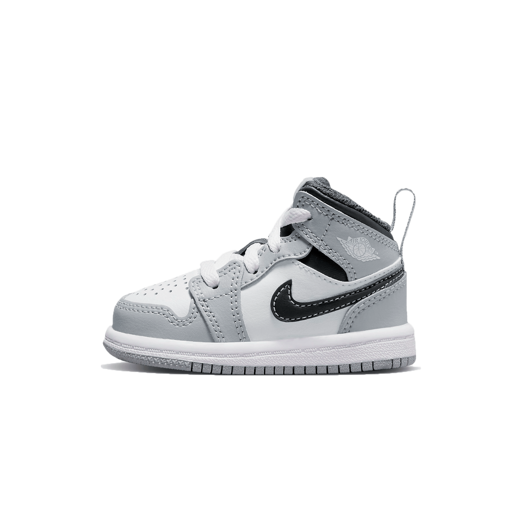 Air Jordan 1 Mid TD 'Light Smoke Grey' — UK 0C | EU 15 | US 0C — Front View