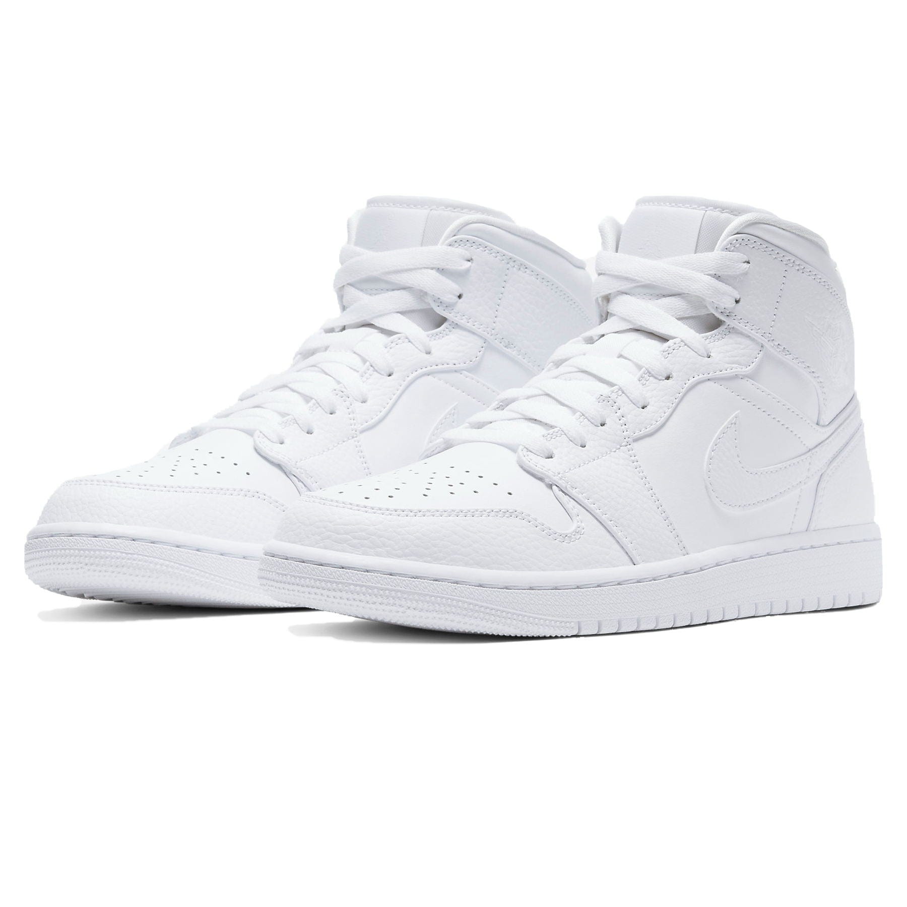 Air Jordan 1 Mid 'Triple White' — UK 3 | EU 35.5 | US 3.5 — Side View