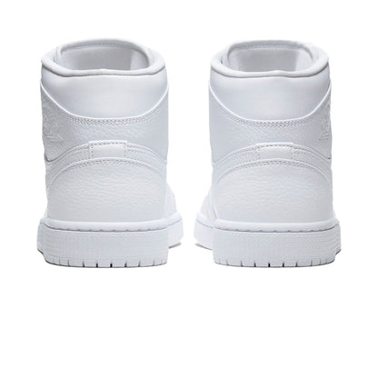 Air Jordan 1 Mid 'Triple White' — UK 3 | EU 35.5 | US 3.5 — Back View