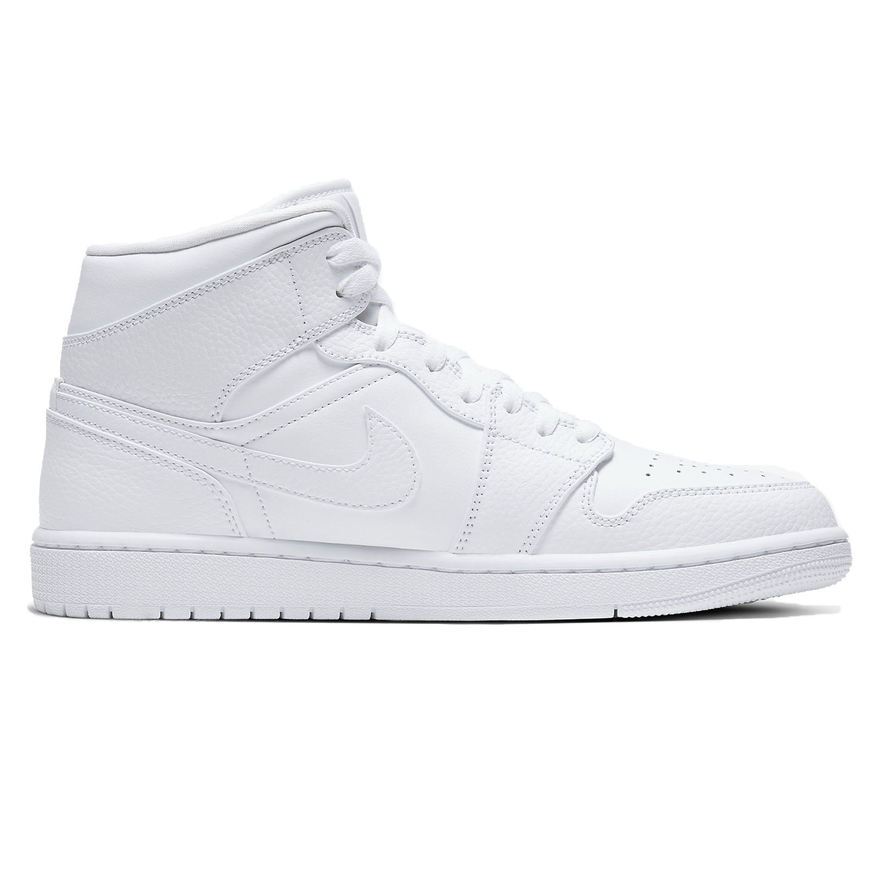 Air Jordan 1 Mid 'Triple White' — UK 3 | EU 35.5 | US 3.5 — Top View