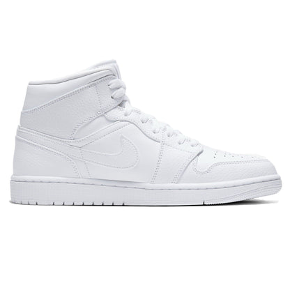Air Jordan 1 Mid 'Triple White' — UK 3 | EU 35.5 | US 3.5 — Top View