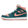 Air Jordan 1 Mid Wmns 'Dark Teal Green' — UK 2.5 | EU 35.5 | US 5 — Front View