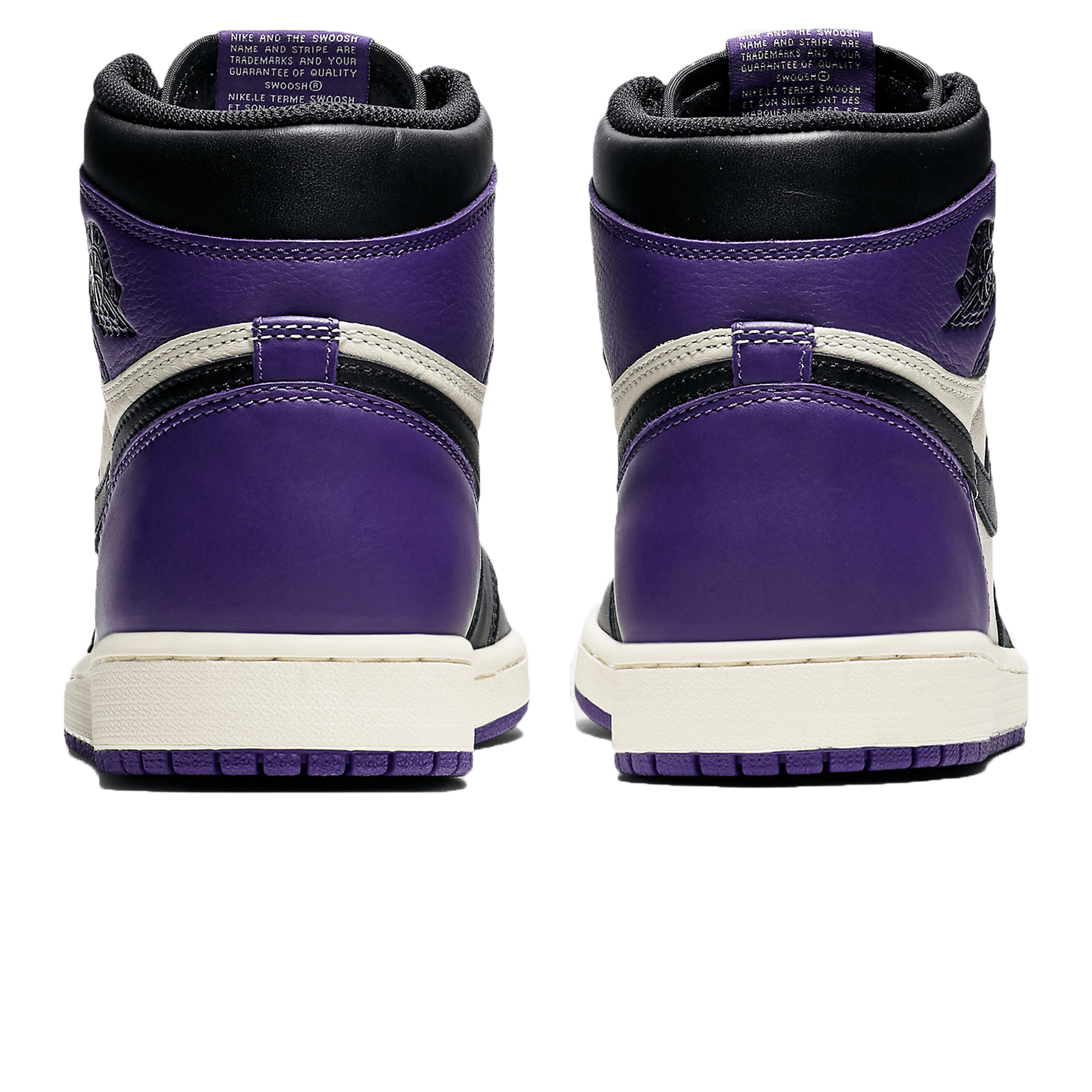 Air Jordan 1 Retro High OG 'Court Purple' — UK 3 | EU 35.5 | US 3.5 — Back View