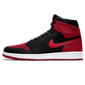 Air Jordan 1 Retro High OG Flyknit 'Bred' — UK 3 | EU 35.5 | US 3.5 — Front View