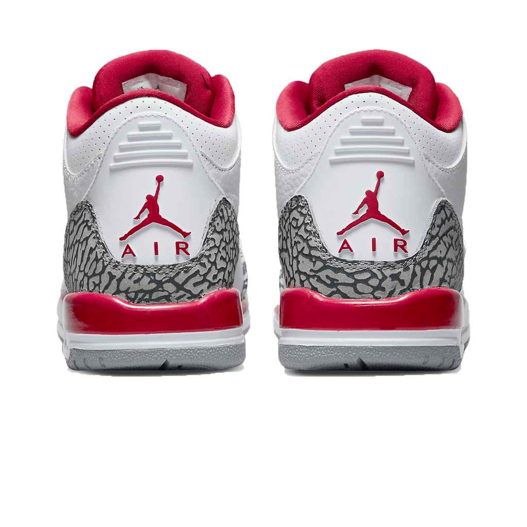 Air Jordan 3 Retro GS 'Cardinal Red' — UK 13.5 | EU 32 | US 1Y — Back View