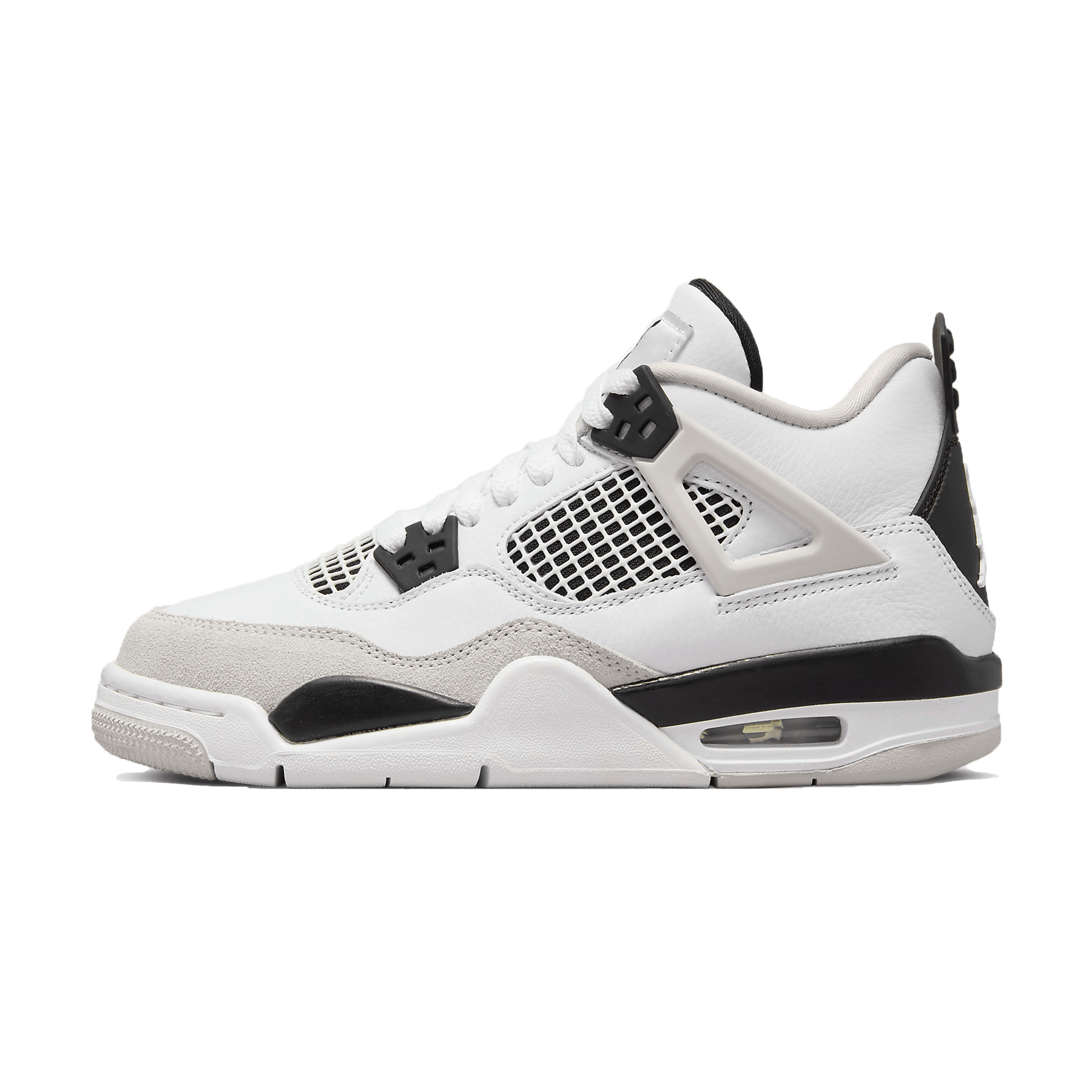 Air Jordan 4 Retro Military Black GS — 3 UK — Front View