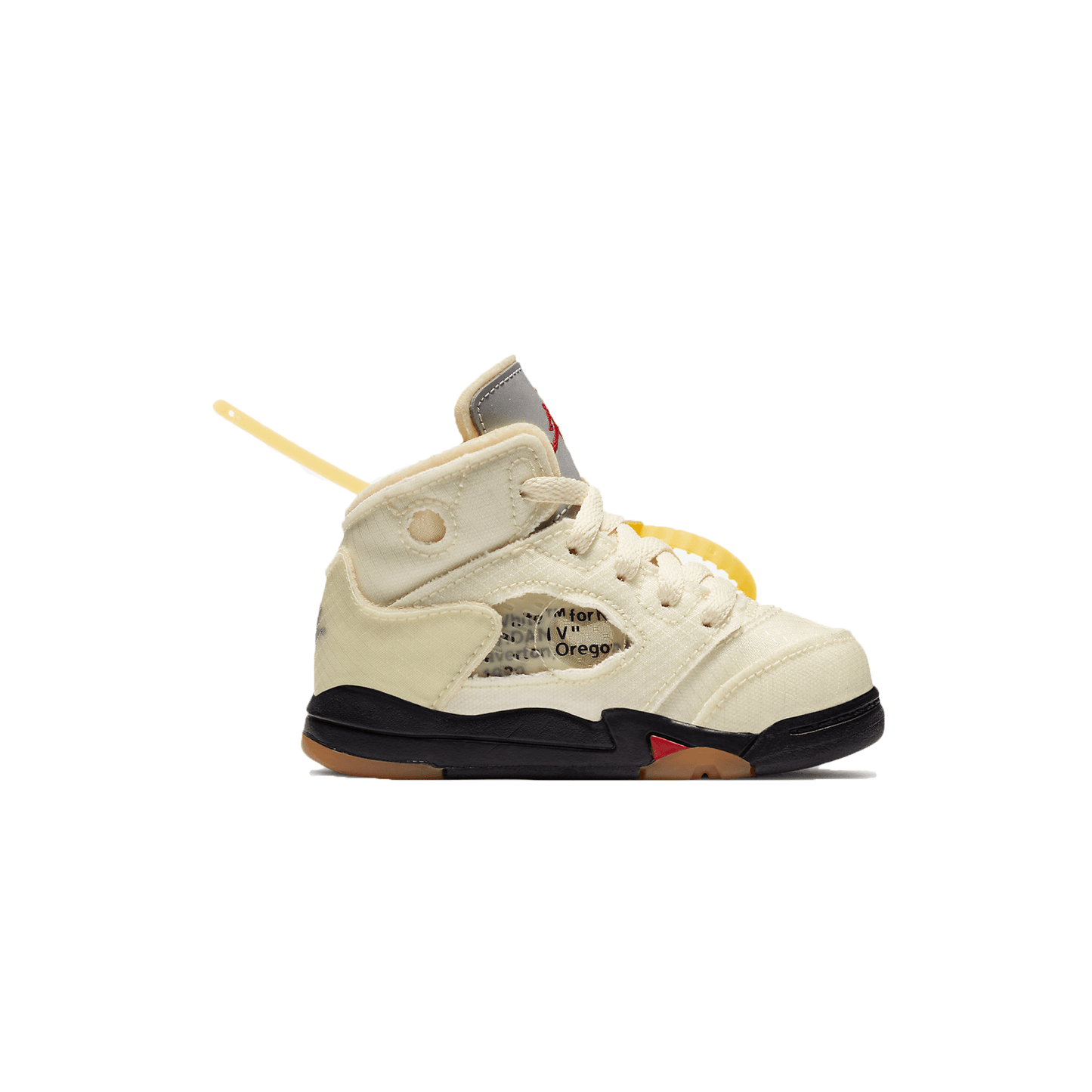 Off-White x Air Jordan 5 Retro SP TD 'Sail' — UK 0C | EU 15 | US 0C — Side View