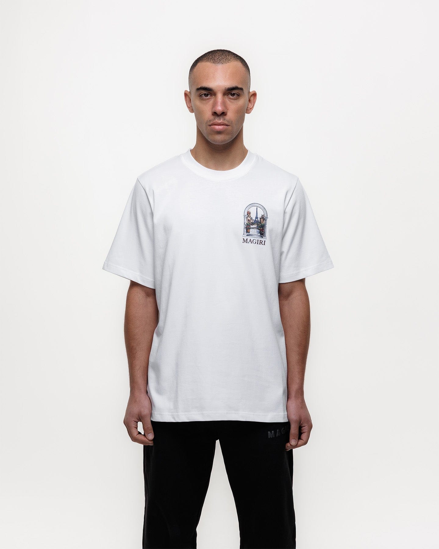 Magiri Archway Printed T-Shirt 'White' — White — Size S — Top View