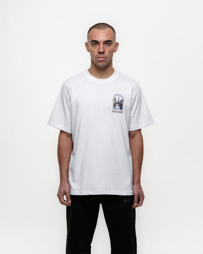 Magiri Archway Printed T-Shirt 'White' — White — Size S — Top View