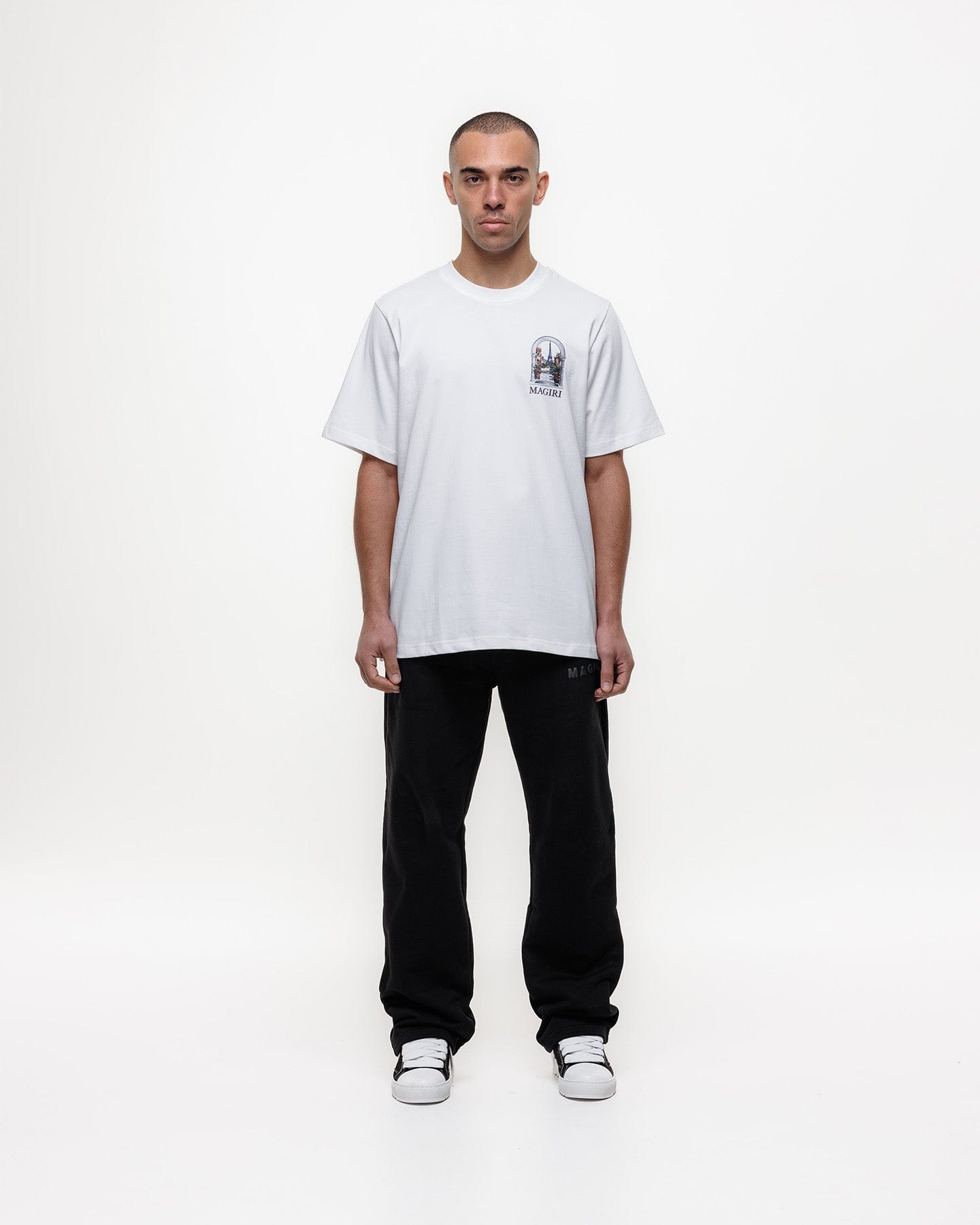 Magiri Archway Printed T-Shirt 'White' — White — Size S — Back View