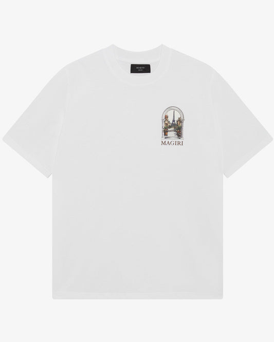 Magiri Archway Printed T-Shirt 'White' — White — Size S — Front View
