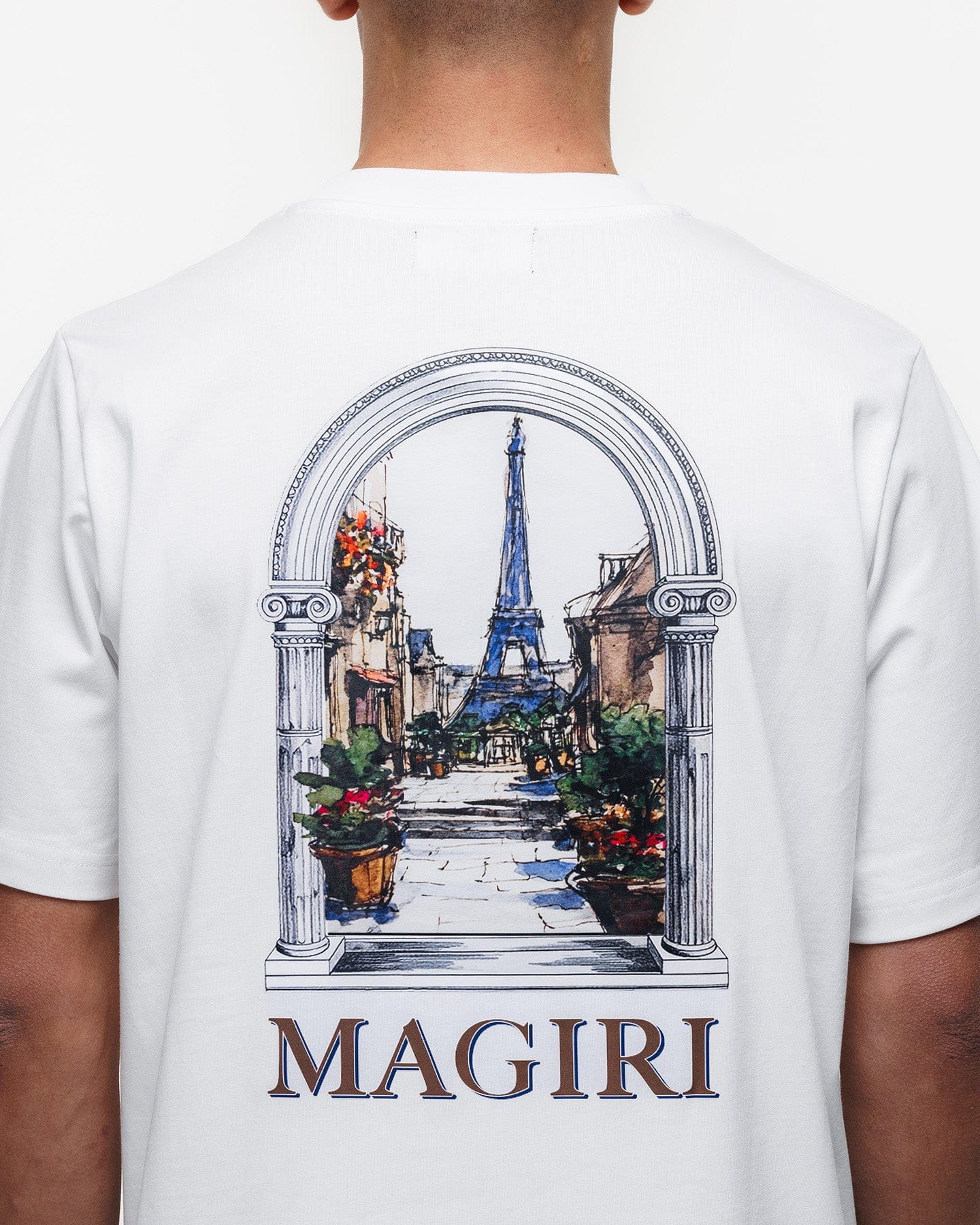 Magiri Archway Printed T-Shirt 'White' — White — Size S — Lifestyle View
