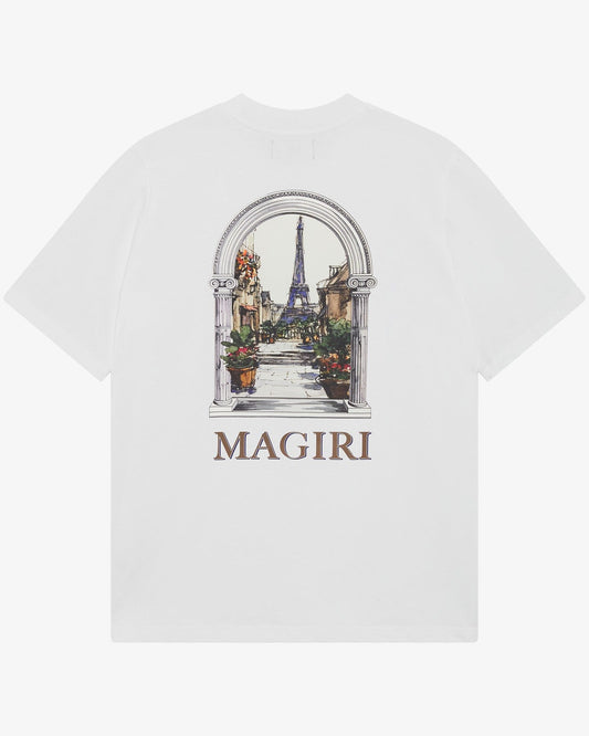 Magiri Archway Printed T-Shirt 'White' — White — Size S — Side View