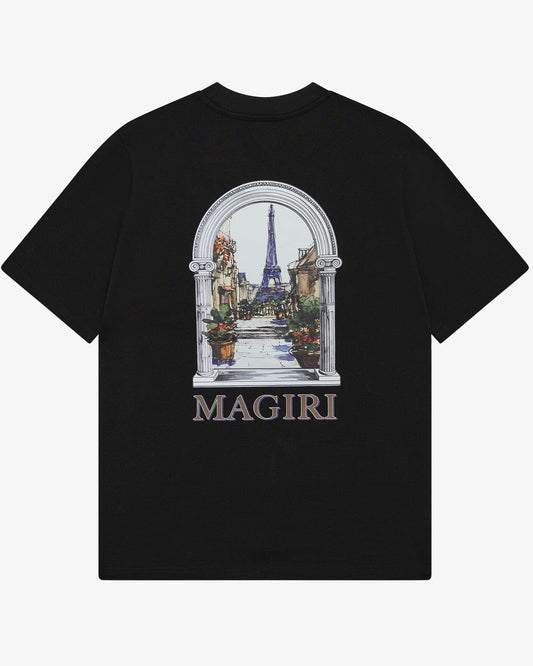 Magiri Archway Printed T-Shirt 'Black' — Black — Size S — Side View