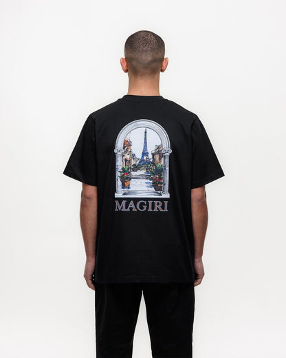 Magiri Archway Printed T-Shirt 'Black' — Black — Size S — Detail View