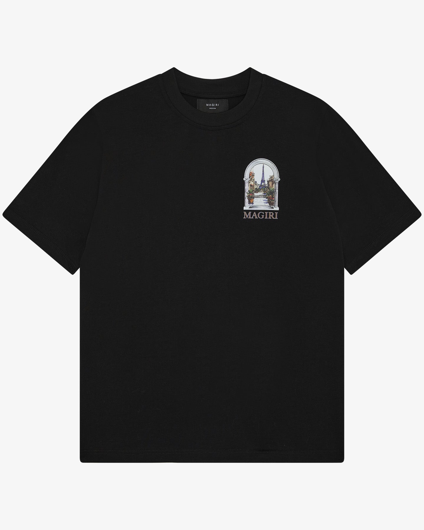 Magiri Archway Printed T-Shirt 'Black' — Black — Size S — Front View