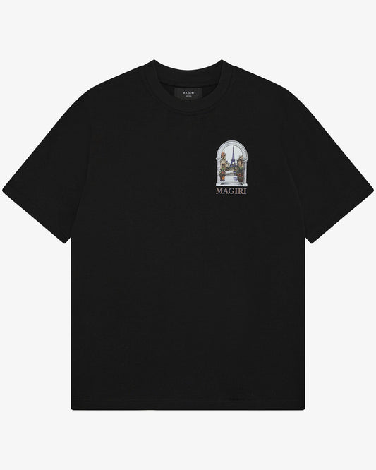 Magiri Archway Printed T-Shirt 'Black' — Black — Size S — Front View