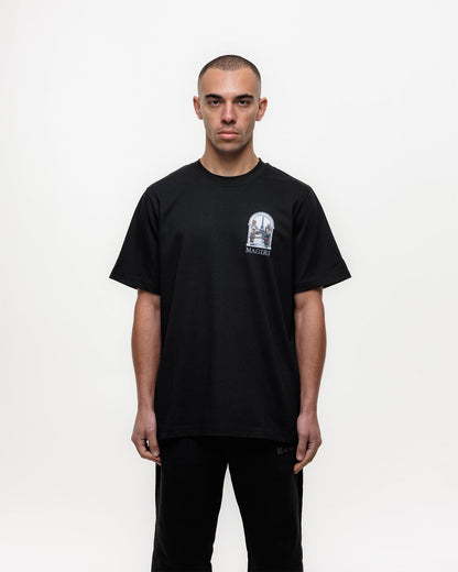 Magiri Archway Printed T-Shirt 'Black' — Black — Size S — Top View