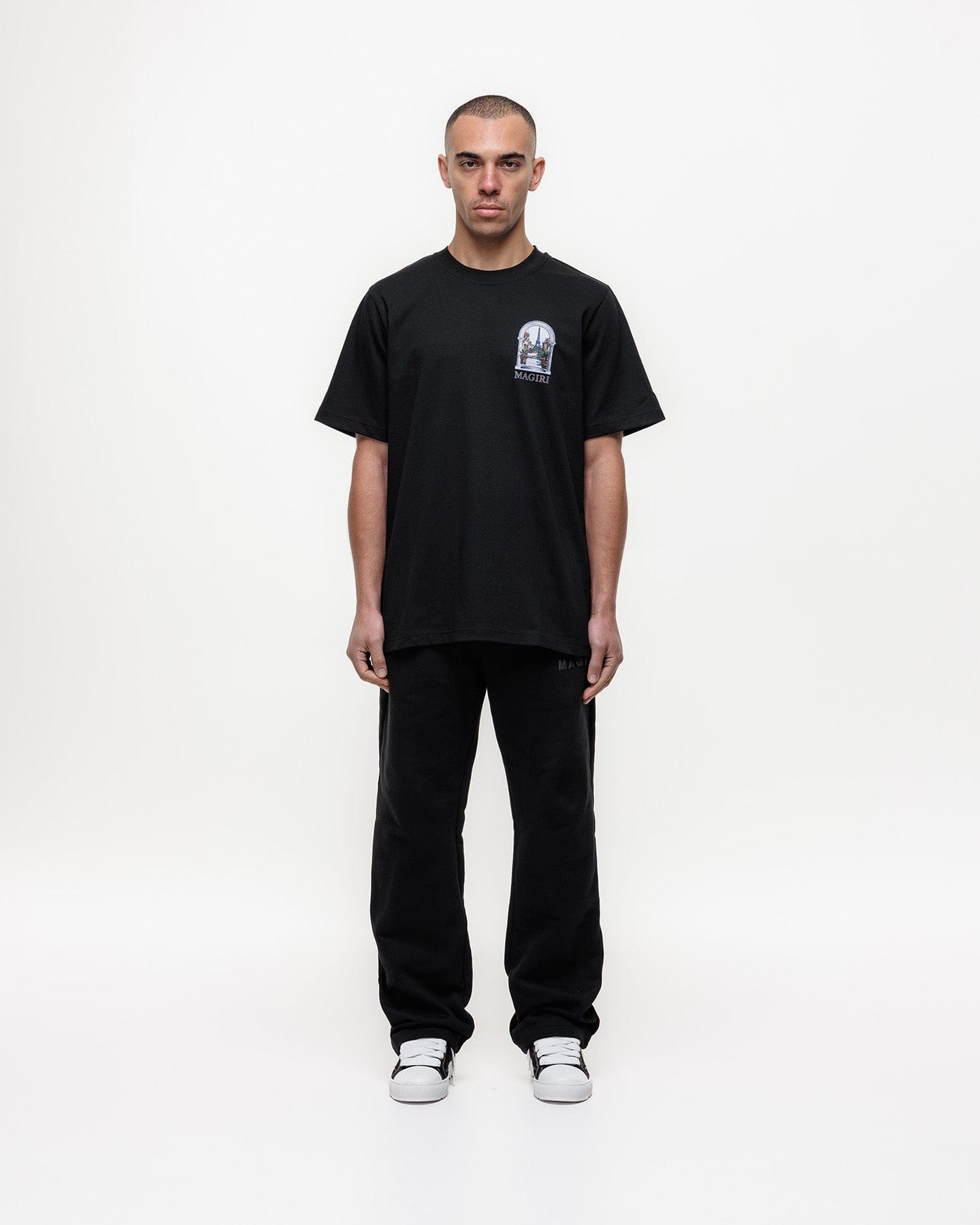 Magiri Archway Printed T-Shirt 'Black' — Black — Size S — Back View