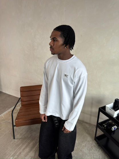 KAIZEN MARKET EVERYDAY LONGSLEEVE WHITE — XS — Back View