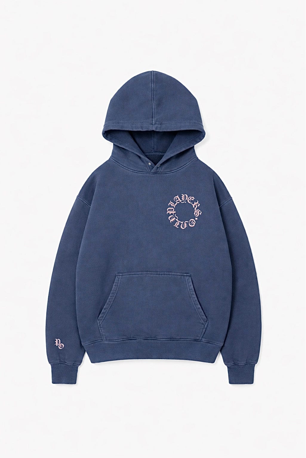 PLAYERS ONLY WASHED NAVY EMBROIDERED HOODIE — Small — Front View