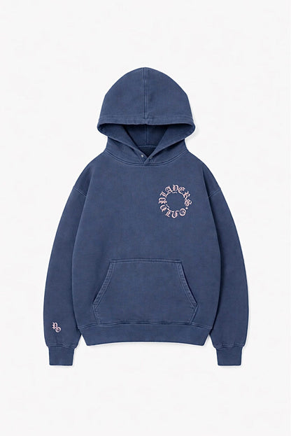 PLAYERS ONLY WASHED NAVY EMBROIDERED HOODIE — Small — Front View