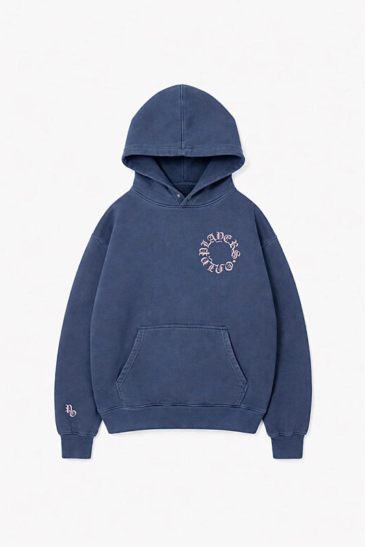 PLAYERS ONLY WASHED NAVY EMBROIDERED HOODIE — Small — Front View