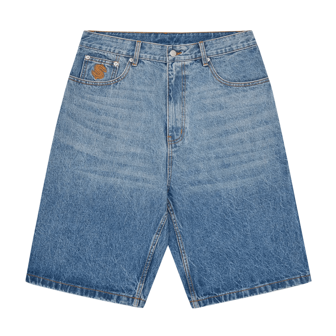 Billionaire Boys Club Astro Denim Short 'Mid Wash Blue' — XXS — Front View