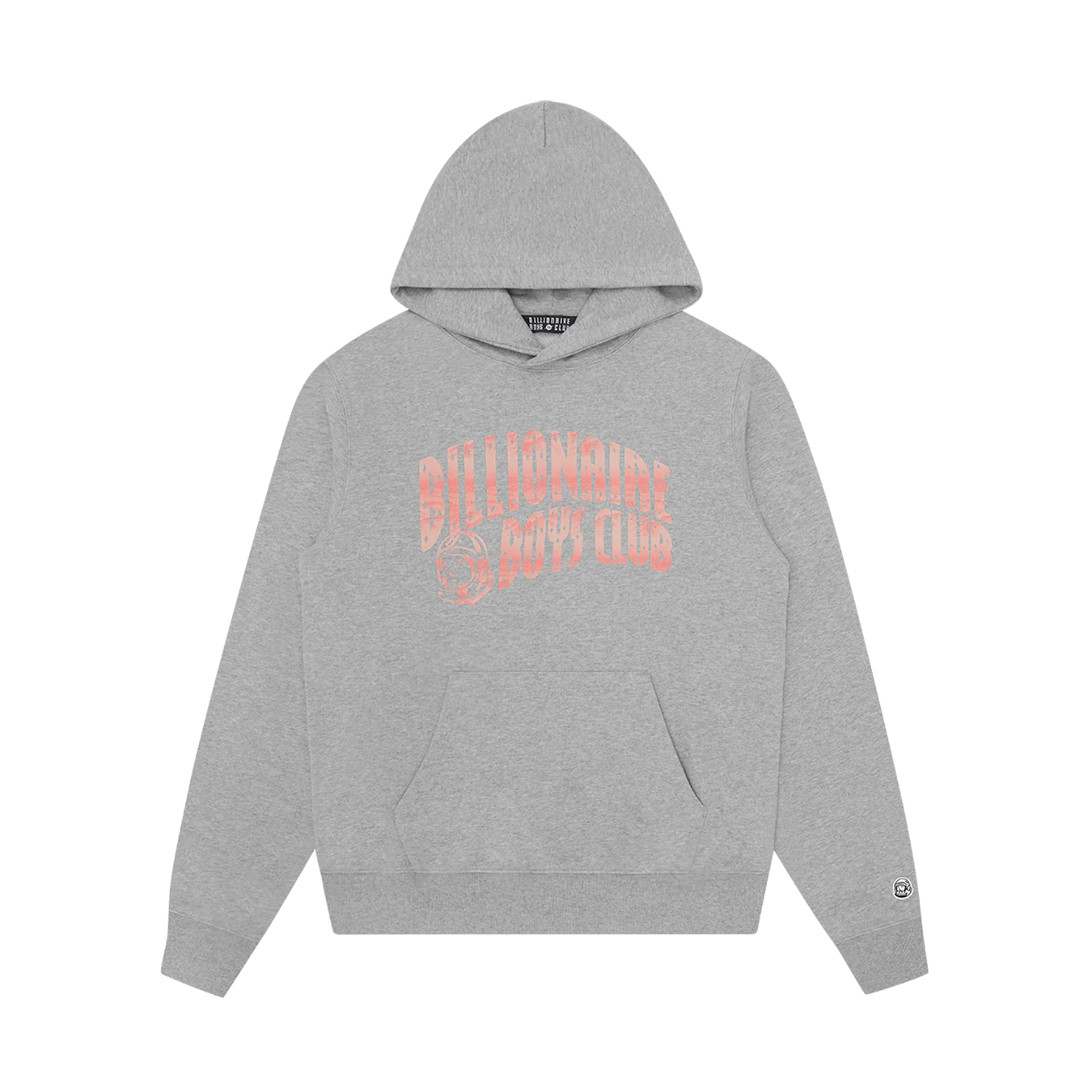 Billionaire Boys Club Mountain Fill Arch Logo Popover Hoodie 'Heather Grey' — XXS — Front View