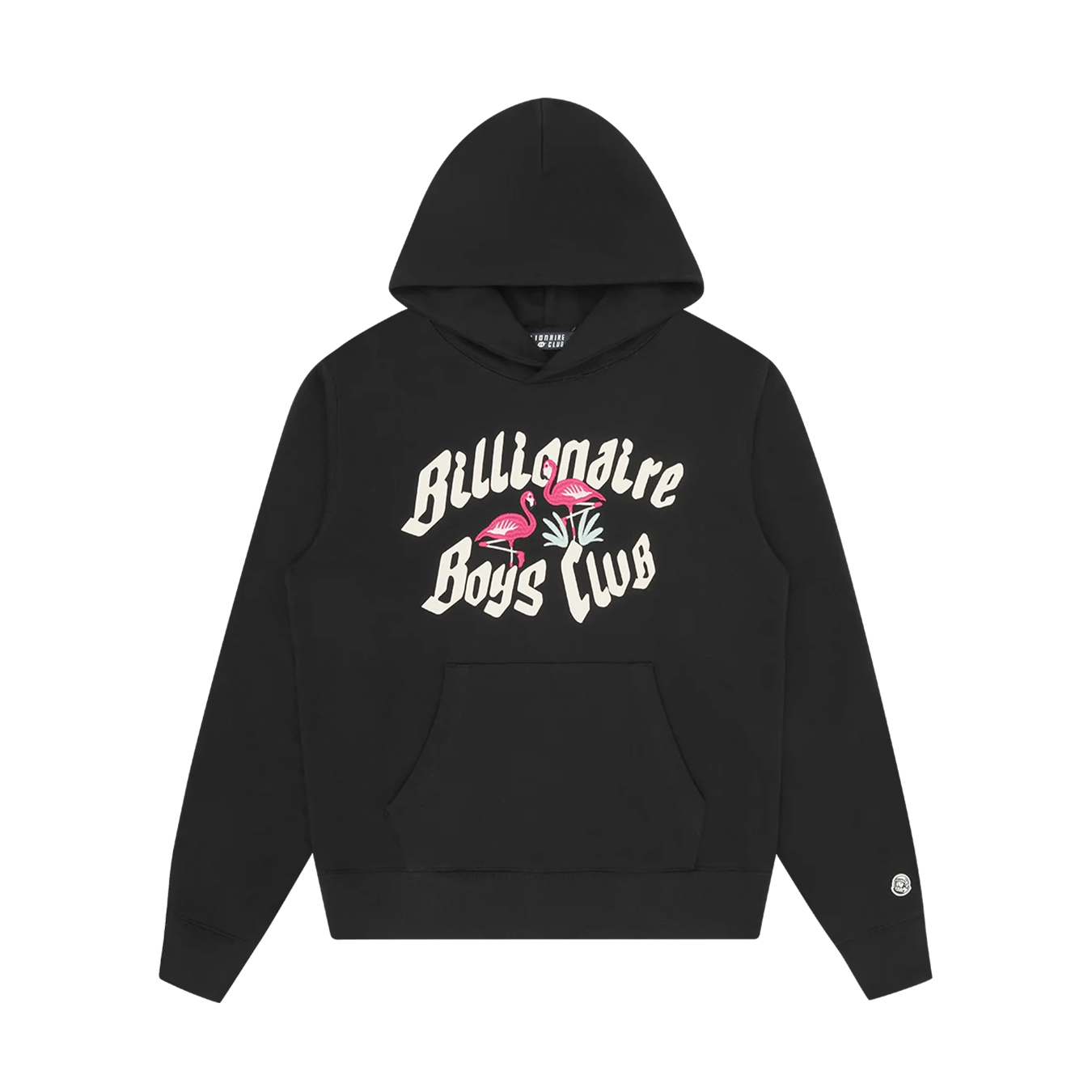 Billionaire Boys Club Flamingo Popover Hoodie 'Black' — XXS — Front View
