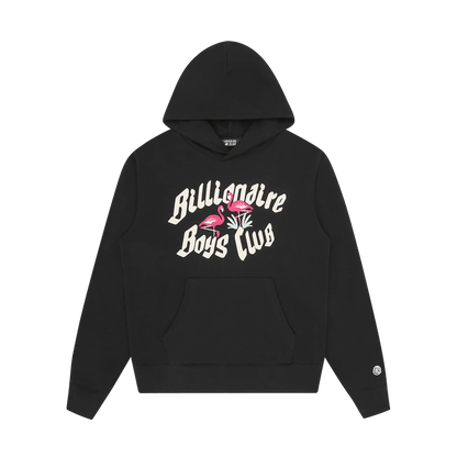 Billionaire Boys Club Flamingo Popover Hoodie 'Black' — XXS — Front View