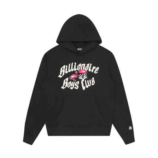 Billionaire Boys Club Flamingo Popover Hoodie 'Black' — XXS — Front View